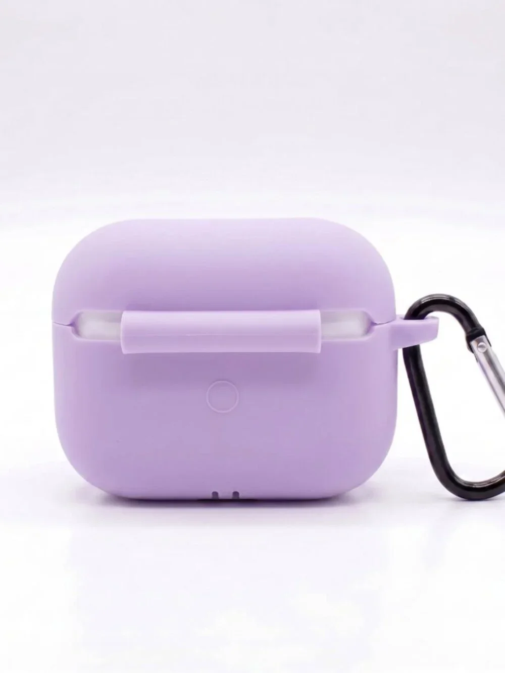 Light Purple Silicone AirPods Case with Charger Hole Cover